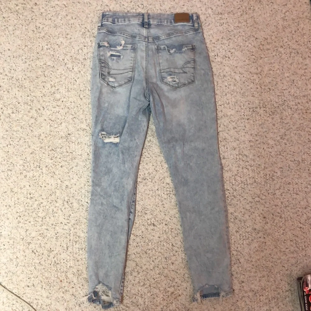 American eagle ne(x)t level stretch curvy super hi-rise leggings distressed - Picture 3 of 9